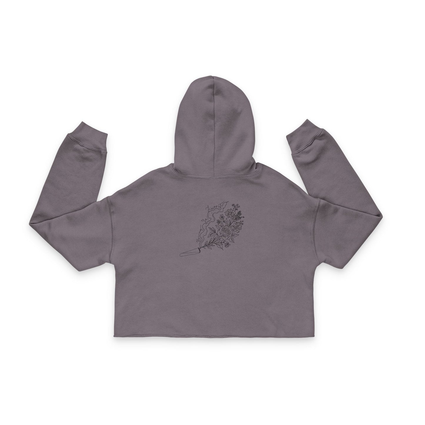BYL “Floral Fume” Cropped Womens Hoodie