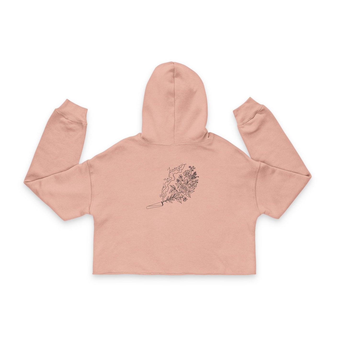 BYL “Floral Fume” Cropped Womens Hoodie