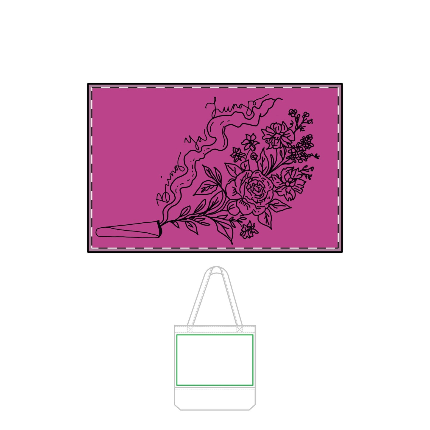 BYL Thermochromic Tote Bag - “Lungs in Bloom”