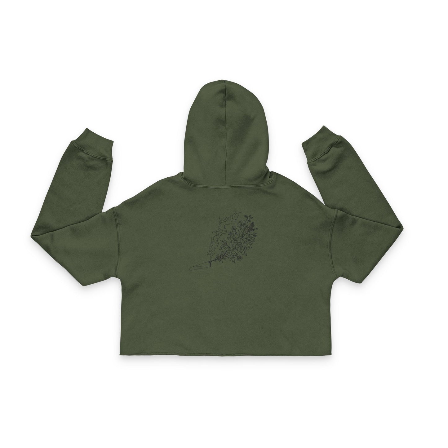 BYL “Floral Fume” Cropped Womens Hoodie