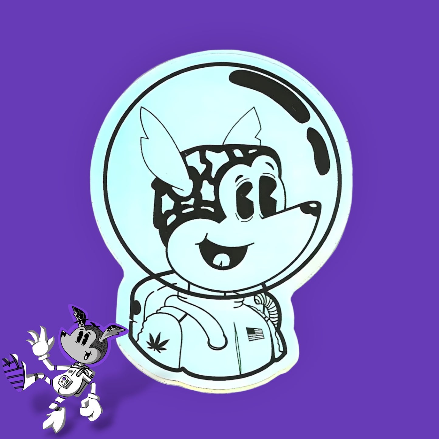 Rillo the Dillo Bust Sticker (Holographic)