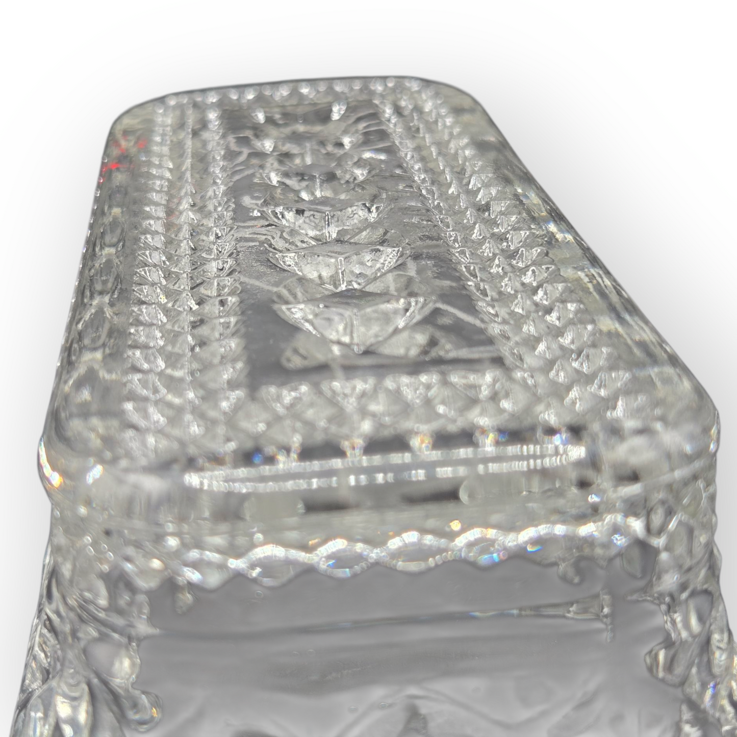 BYL “The Creation” Engraved Vintage Glass Dish