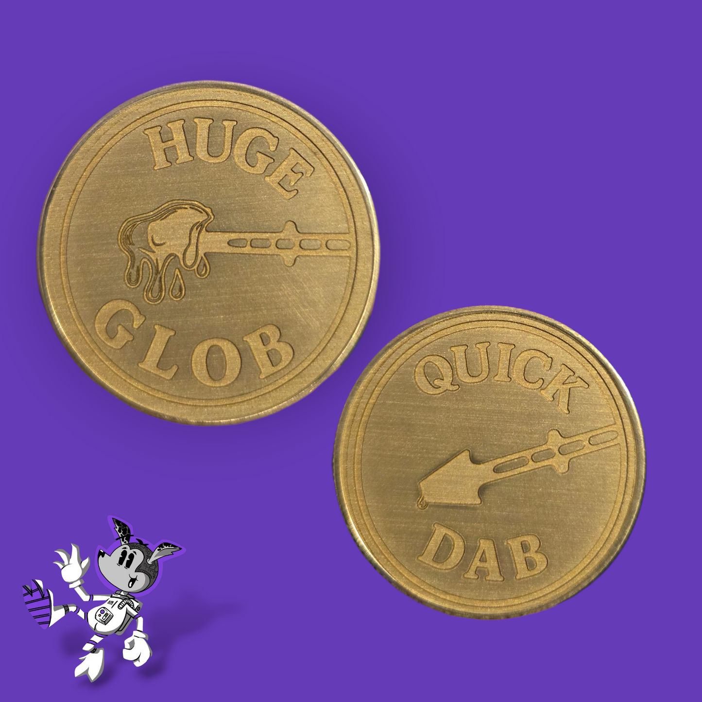BYL Huge Glob/Quick Dab Brass Decision Coin