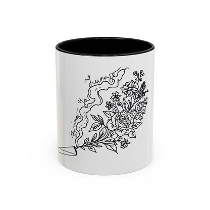 BYL “Floral Smoke” Accent Mug – 11oz