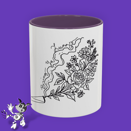 BYL “Floral Smoke” Accent Mug – 11oz