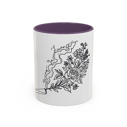 BYL “Floral Smoke” Accent Mug – 11oz
