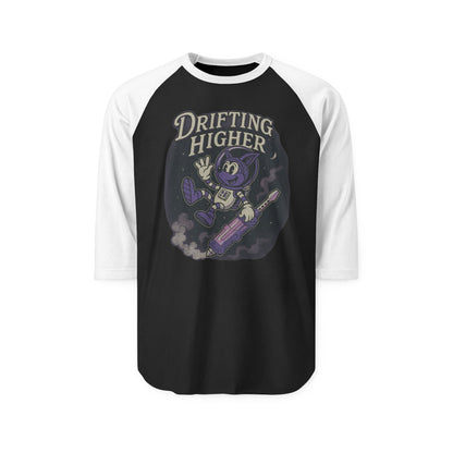 "Drifting Higher" - Three-Quarter Sleeve Raglan T-Shirt