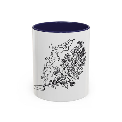 BYL “Floral Smoke” Accent Mug – 11oz