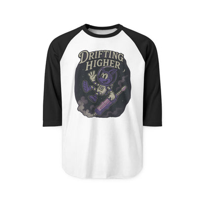 "Drifting Higher" - Three-Quarter Sleeve Raglan T-Shirt