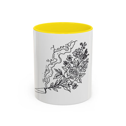 BYL “Floral Smoke” Accent Mug – 11oz