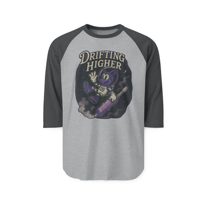 "Drifting Higher" - Three-Quarter Sleeve Raglan T-Shirt