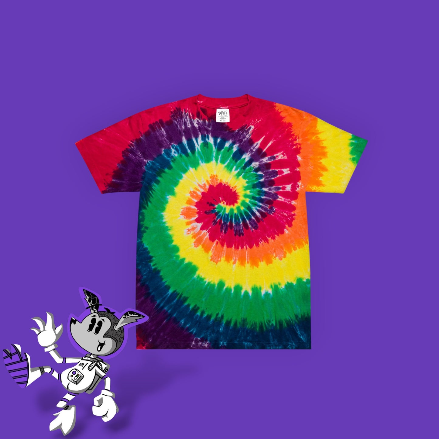 BYL Oversized Tie-Dye Tee – “The Creation” (Embroidery)