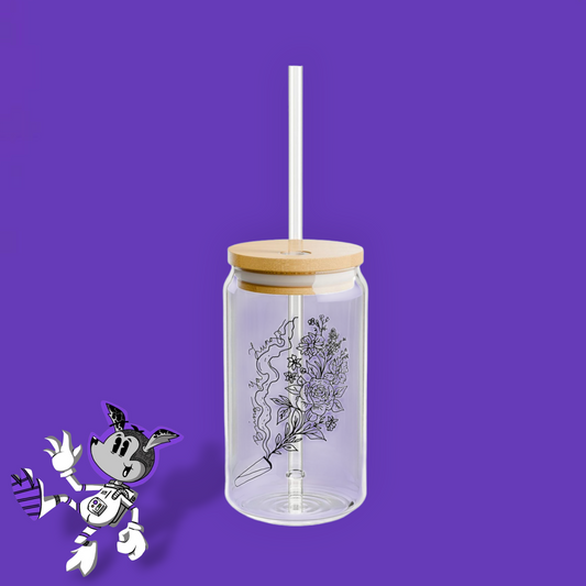 BYL Cosmic Bloom Sipper Glass 16oz