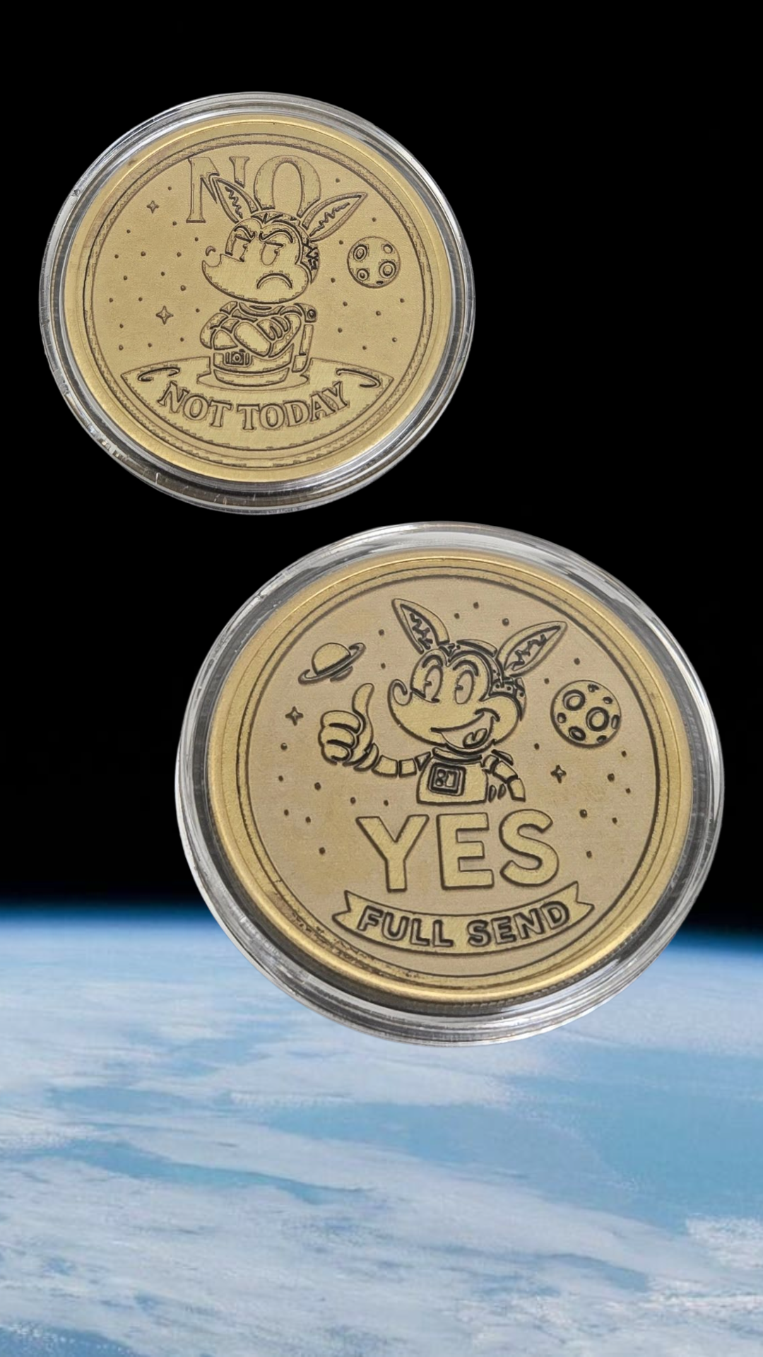 Rillo YES/NO Brass Decision Coin – Limited Edition Collectible