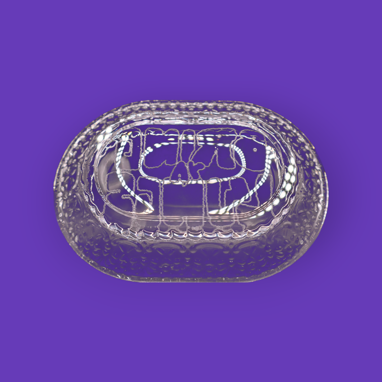 BYL Vintage Glass Accent Tray