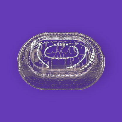 BYL Vintage Glass Accent Tray