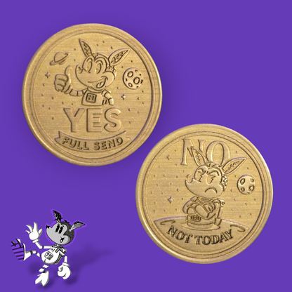 Rillo YES/NO Brass Decision Coin – Limited Edition Collectible