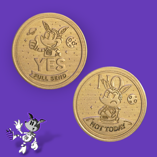 Rillo YES/NO Brass Decision Coin – Limited Edition Collectible