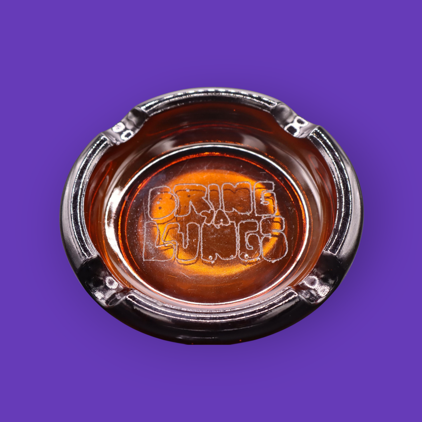 BYL 1970s Amber Glass Accent Tray