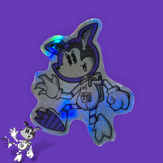Rillo The Dillo Floating Holographic Sticker