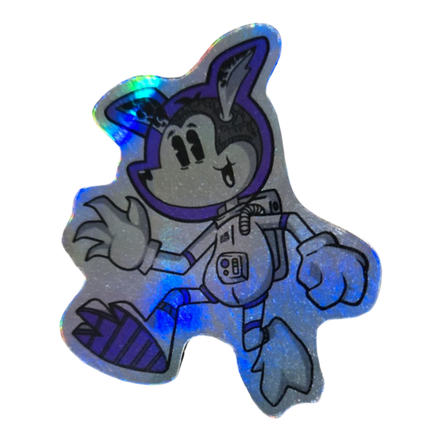 Rillo The Dillo Floating Holographic Sticker