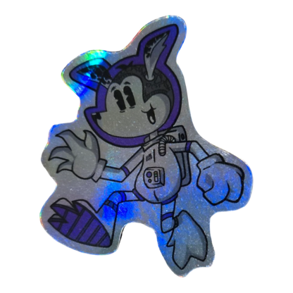 Rillo The Dillo Floating Holographic Sticker
