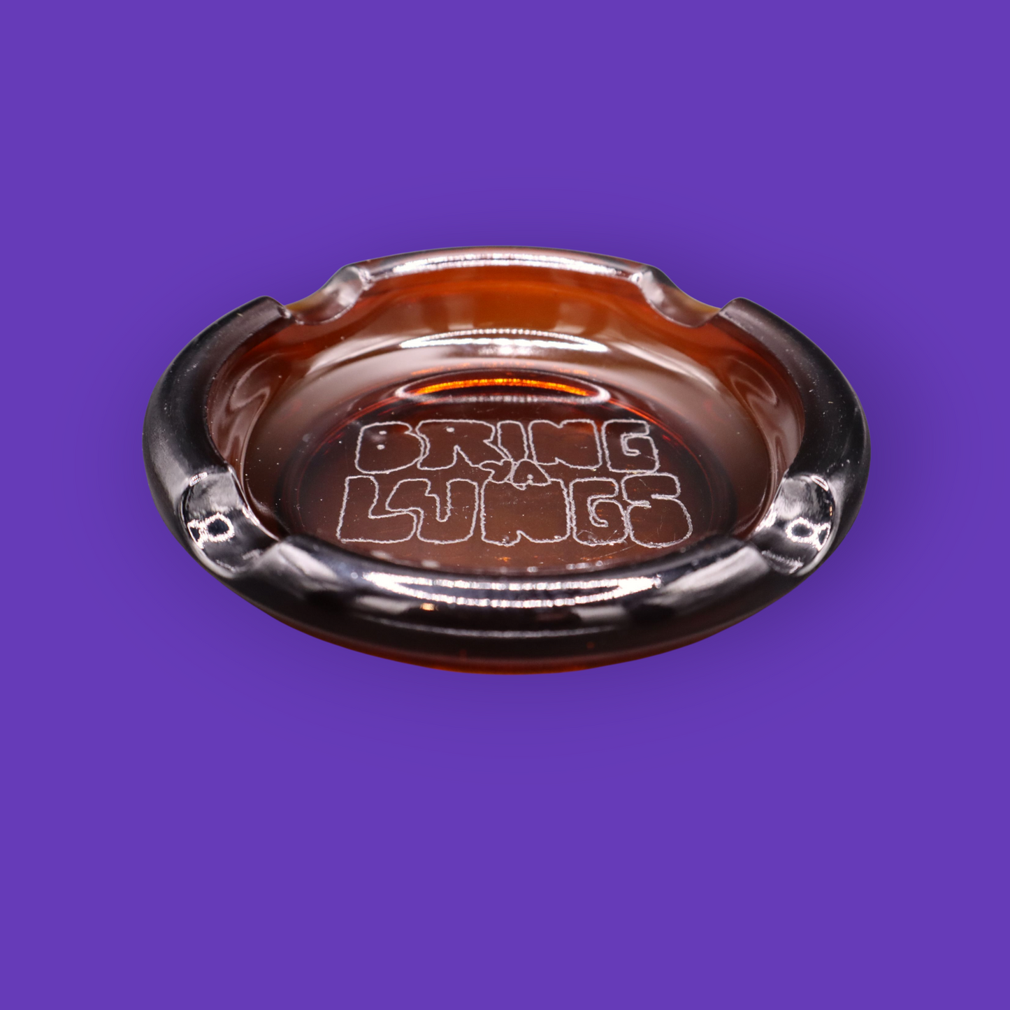 BYL 1970s Amber Glass Accent Tray