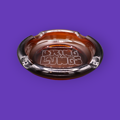 BYL 1970s Amber Glass Accent Tray