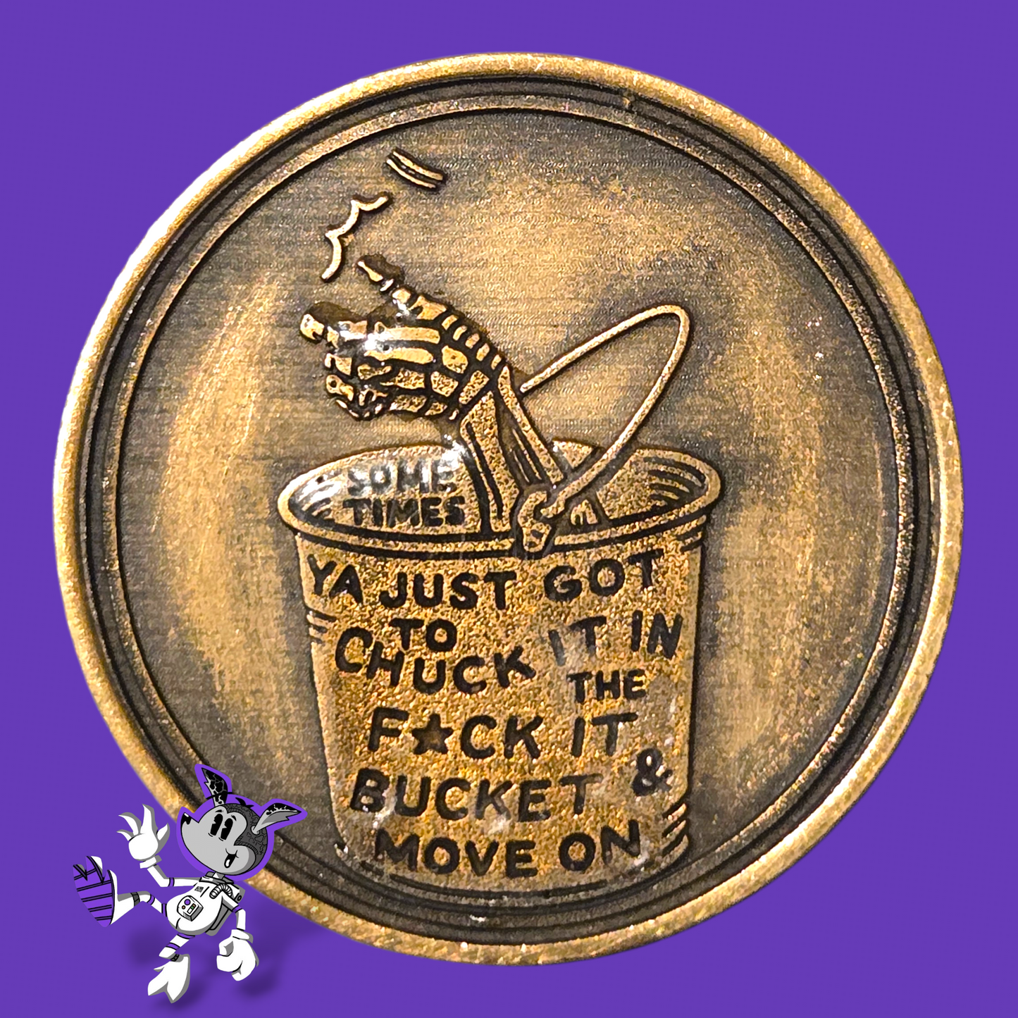 BYL “Chuck It” Brass Coin (Double-Sided)